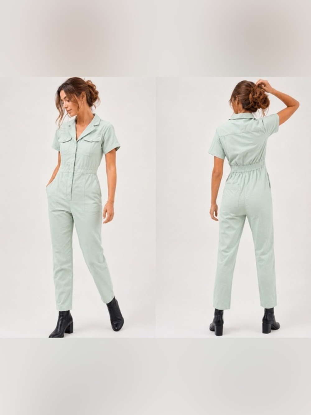 BDG Urban Outfitters Mint Green Utility Jumpsuit 100%Cotton Boiler Suit Small